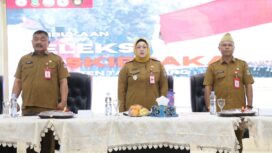 Foto Ist: Wakil Bupati Tangerang, Intan Nurul Hikmah (tengah), didampingi Kepala Badan Kesbangpol Kabupaten Tangerang, Agus Suryana (kiri), dan Kepala Dinas Kesehatan Kabupaten Tangerang, dr. Hendra Tarmizi, saat menghadiri pembukaan Seleksi Paskibraka Tingkat Kabupaten Tangerang Tahun 2026 di GSG Puspemkab Tangerang, Senin (6/4/2026).