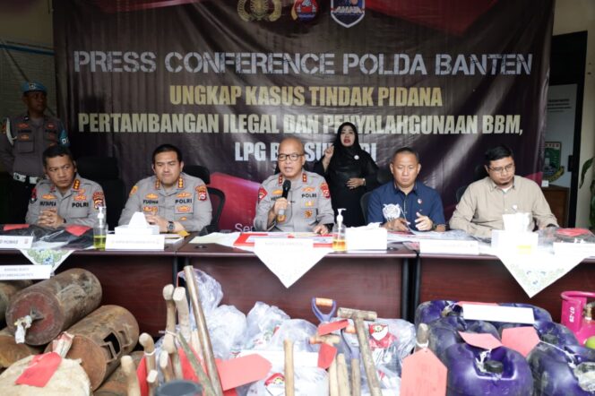 
Polda Banten Sikat Tambang Ilegal! 7 Tersangka Dibekuk, Aktivitas Emas–Batubara–Pasir Dihentikan