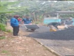 Desa Cibeuteung Muara Bogor Aspal Jalan 400 Meter, Anggaran Bankeu Capai Rp295 Juta
